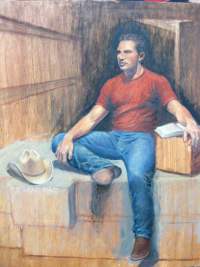 Painting Portrait - Cowboy - step 3 start colors